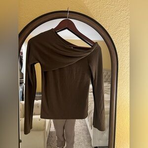Joah Brown Brown Long Sleeve Top